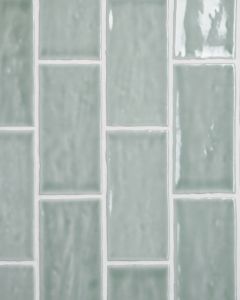 Marin Aloe Green Glossy Glazed Ceramic 2.5"x5" Wall Tile