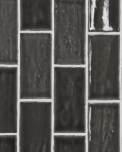 Marin Black Sea Glossy Glazed Ceramic 2.5"x5" Wall Tile