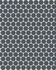 Marin Midnight Tide Matte Porcelain 3/4" Penny Mosaic Tile
