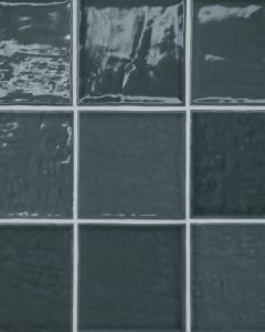Marin Midnight Tide Glossy Glazed Ceramic 4"x4" Wall Tile