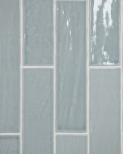 Marin Misty Blue Glossy Glazed Ceramic 2.5"x10" Wall Tile