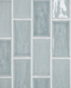 Marin Misty Blue Glossy Glazed Ceramic 2.5"x5" Wall Tile