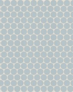 Marin Misty Blue Matte Porcelain 3/4" Penny Mosaic Tile
