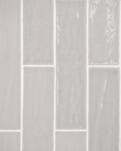 Marin Pebble Grey Glossy Glazed Ceramic 2.5"x10" Wall Tile