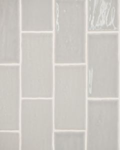Marin Pebble Grey Glossy Glazed Ceramic 2.5"x5" Wall Tile