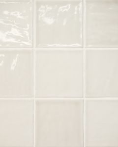 Marin Sand Dollar Glossy Glazed Ceramic 4"x4" Wall Tile