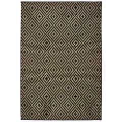 Marina 2335k Black/Tan Area Rug