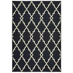 Marina 7763k Black/Ivory Area Rug