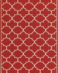 Meridian 1295r Red/Ivory Area Rug