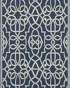 Meridian 2205b Navy/Ivory Area Rug