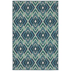 Meridian 2209b Navy/Green Area Rug