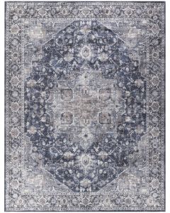 New Concept Washables SR101 Ivory Navy Area Rug