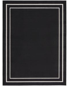 Nourison Essentials NRE02 Black Ivory Rug