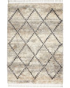 Oslo Shag OSL01 Ivory/Grey Area Rug