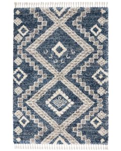 Oslo Shag OSL02 Denim Blue Area Rug