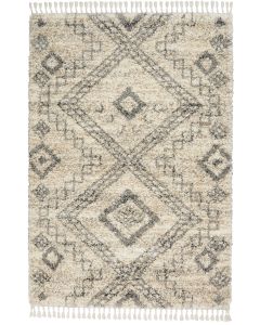 Oslo Shag OSL02 Ivory/Grey Area Rug