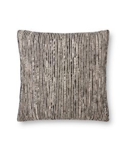 P0242 Black/Multi 22"x22" Pillow