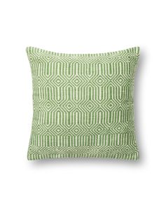 P0339 Green/Ivory 22"x22" Pillow