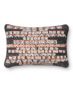 P0378 Blue/Rust 13"x21" Pillow