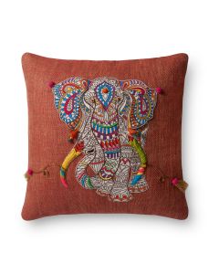 P0492 Rust/Multi 18"x18" Pillow