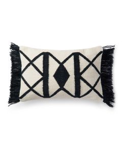 P0503 Black/Ivory 13"x21" Pillow