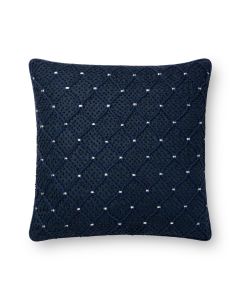 P0675 Navy/Silver 18"x18" Pillow