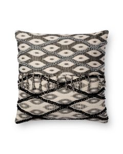 P0698 Black/White 18"x18" Pillow