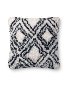 P0711 Charcoal/White 22"x22" Pillow