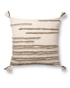 P0832 Natural/Stone 22"x22" Pillow