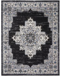 Passion PSN03 Black Ivory Area Rug