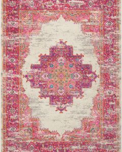 Passion PSN03 Ivory/Fuchsia Area Rug