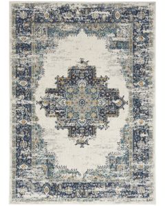 Passion PSN03 Ivory/Grey/Blue Area Rug