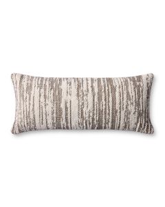 PLL0141 Dark Taupe/Ivory 13"x35" Lumbar Pillow