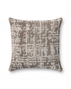 PLL0141 Dark Taupe/Ivory 22" Pillow