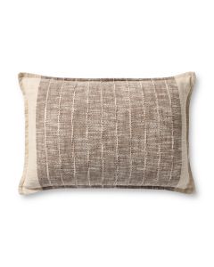 PLL0183 Brown/Ivory 16"x26" Pillow