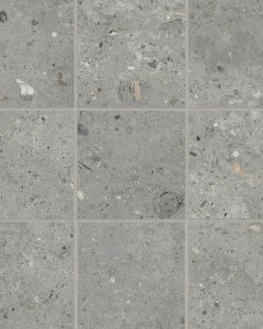 Poetry Stone Grey Matte Glazed Porcelain 4"x4" Mosaic