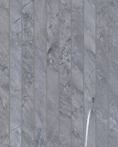 Prati Breccia Grey Honed Glazed Porcelain 1"x12" Mosaic Tile