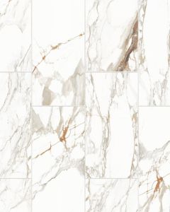 Prati Calacatta Macchia Vecchia Polished Glazed Porcelain 12"x24" Field TIle