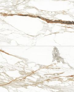 Prati Calacatta Macchia Vecchia Polished Glazed Porcelain 24"x48" Field TIle