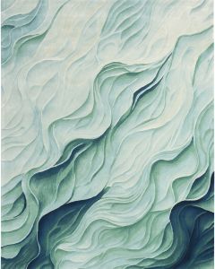 Prismatic PRS42 Silver Green Area Rug