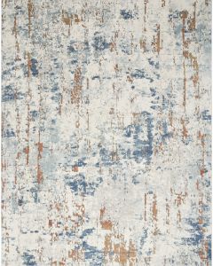 Quarry QUA01 Beige Blue Rust Area Rug