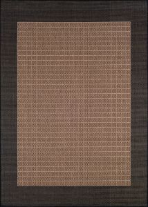 Recife Checkered Field Cocoa/Black Area Rug