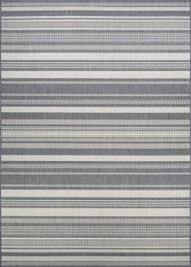 Recife Gazebo Stripe Champ/Grey Area Rug