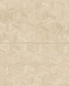 Sensi Roma Cream Satin Glazed Porcelain 24"x48" Cube Deco Tile