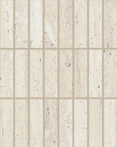 Sensi Roma Ivory Satin Glazed Porcelain 1"x4" Straight Set Mosaic Tile