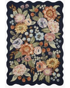 Silhouette SIH-01 Navy Area Rug