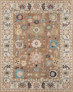 Springfield 8A45F Tan/Ivory/Blue Area Rug