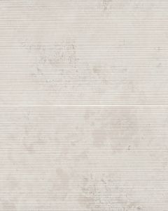 Thaddeus White Matte Glazed Porcelain 24"x48" Cannatte Deco Tile