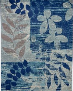 Tranquil TRA01 Navy/Light Blue Area Rug