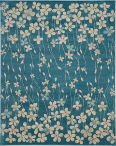 Tranquil TRA04 Turquoise Area Rug